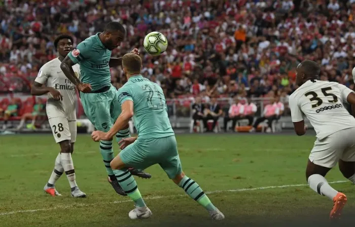 Framed Print : Alexandre Lacazette's Stunning Goal: Arsenal Upsets Paris Saint-Germain in 2018 Pre-Season Clash, Singapore Framed Print : Alexandre Lacazette's Stunning Goal: Arsenal Upsets Paris Saint-Germain in 2018 Pre-Season Clash, Singapore