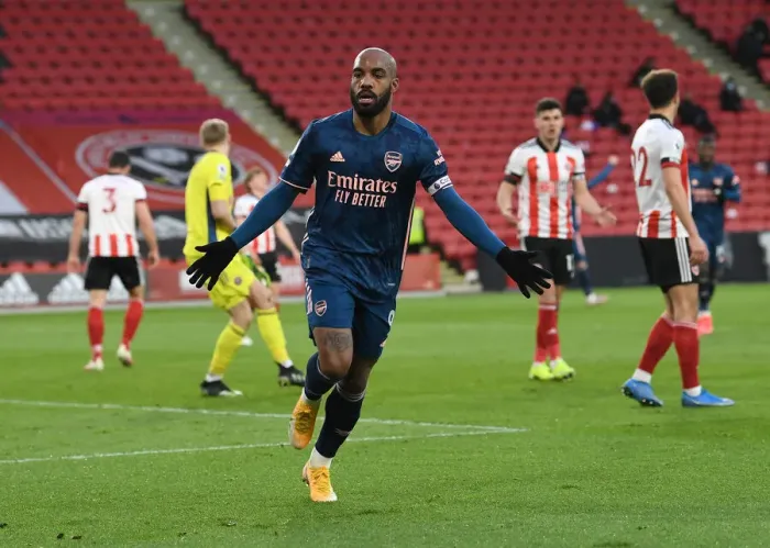 Framed Print : Alexandre Lacazette's Thrilling Goal: Arsenal's Victory at Sheffield United (April 2021) Framed Print : Alexandre Lacazette's Thrilling Goal: Arsenal's Victory at Sheffield United (April 2021)