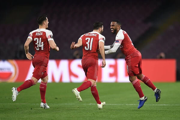 Alexandre Lacazette's Thrilling Goal Celebration: Arsenal's Europa League Victory Over Napoli (2018-19)