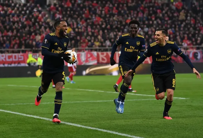 Framed Print : Alexandre Lacazette's Thrilling Goal Celebration: Arsenal's Europa League Victory Moment (2020) Framed Print : Alexandre Lacazette's Thrilling Goal Celebration: Arsenal's Europa League Victory Moment (2020)