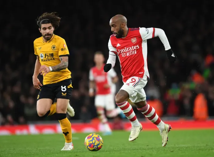Framed Print : Alexis Lacazette in Action: Arsenal vs. Wolverhampton Wanderers, Premier League 2021-22 Framed Print : Alexis Lacazette in Action: Arsenal vs. Wolverhampton Wanderers, Premier League 2021-22