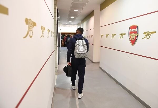 Alexis Lacazette in Arsenal Changing Room - Arsenal vs. Tottenham Carabao Cup Match