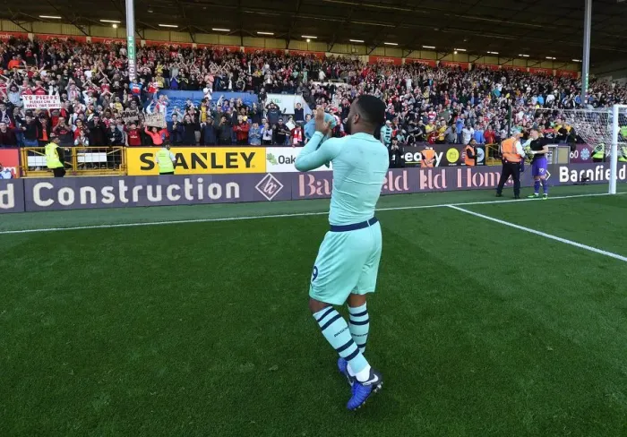 Framed Print : Alexis Lacazette Celebrates with Arsenal Fans: Burnley vs. Arsenal, Premier League 2018-19 (Burnley v Arsenal 2018-19) Framed Print : Alexis Lacazette Celebrates with Arsenal Fans: Burnley vs. Arsenal, Premier League 2018-19 (Burnley v Arsenal 2018-19)