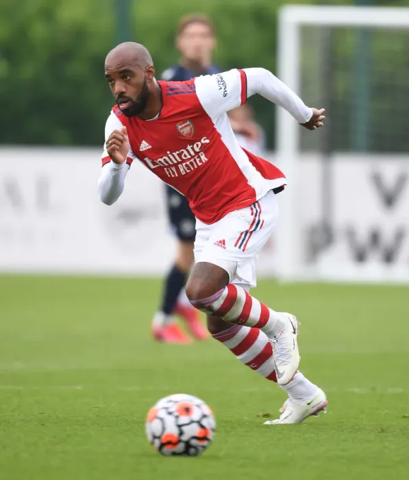 Framed Print : Alexis Lacazette in Pre-Season Form: Arsenal's Star Strikers Shines Against Millwall (2021-22) Framed Print : Alexis Lacazette in Pre-Season Form: Arsenal's Star Strikers Shines Against Millwall (2021-22)