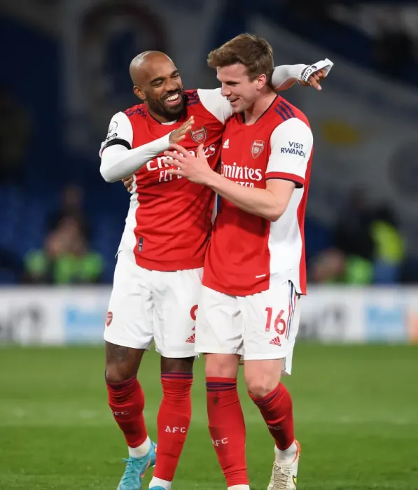 Framed Print : Alexis Lacazette and Rob Holding: Arsenal's Winning Moment at Stamford Bridge (Chelsea vs Arsenal 2021-22) Framed Print : Alexis Lacazette and Rob Holding: Arsenal's Winning Moment at Stamford Bridge (Chelsea vs Arsenal 2021-22)
