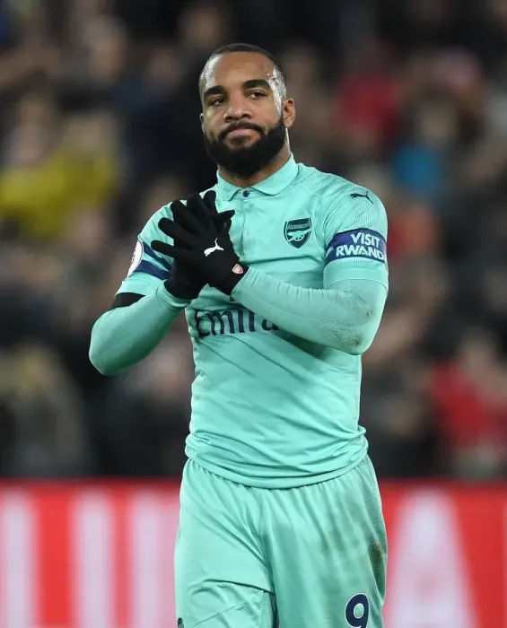 Framed Print : Alexis Lacazette Salutes Arsenal Fans at Anfield After Intense Liverpool Clash (Premier League 2018-19)