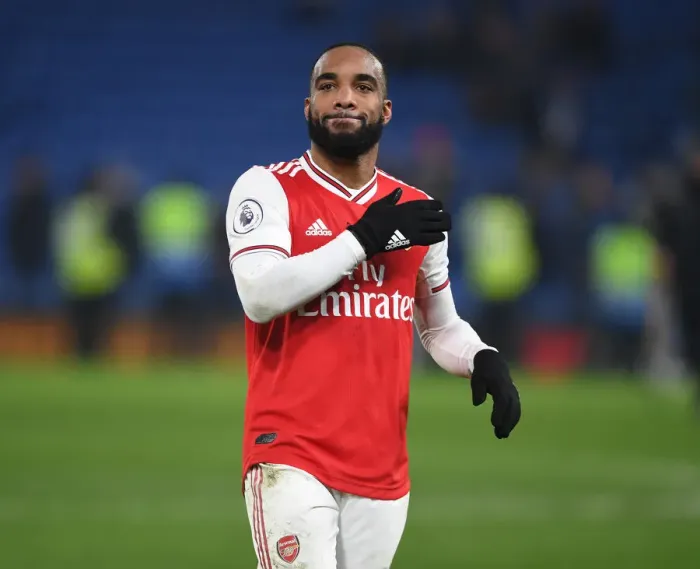 Framed Print : Alexis Lacazette Salutes Arsenal Fans After Chelsea Match, 2020