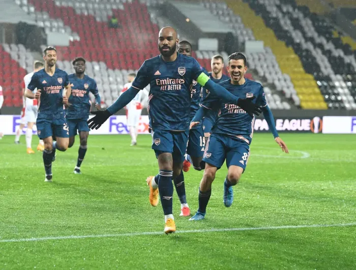 Framed Print : Alexis Lacazette Scores in Empty Eden Arena: Arsenal's Europa League Victory over Slavia Prague Framed Print : Alexis Lacazette Scores in Empty Eden Arena: Arsenal's Europa League Victory over Slavia Prague