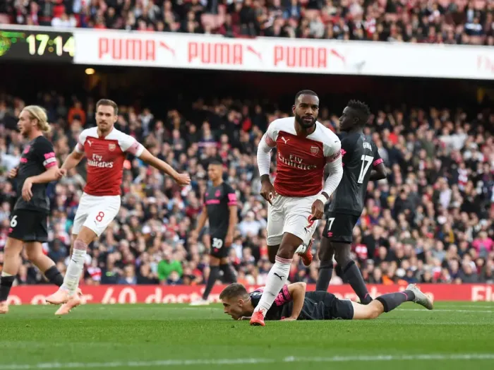 Framed Print : Alexis Lacazette Scores First Arsenal Goal: Arsenal vs Everton, Premier League 2018-19 Framed Print : Alexis Lacazette Scores First Arsenal Goal: Arsenal vs Everton, Premier League 2018-19