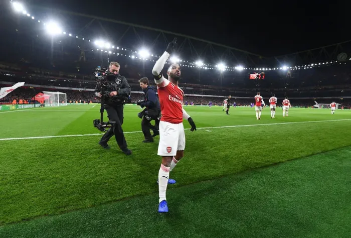 Framed Print : Alexis Lacazette Scores the Opener: Arsenal vs. Liverpool, Premier League 2018-19 Framed Print : Alexis Lacazette Scores the Opener: Arsenal vs. Liverpool, Premier League 2018-19