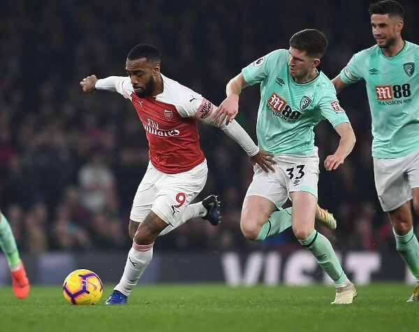 Alexis Lacazette Scores Past Chris Mepham: Arsenal's Triumph Over Bournemouth (2018-19)