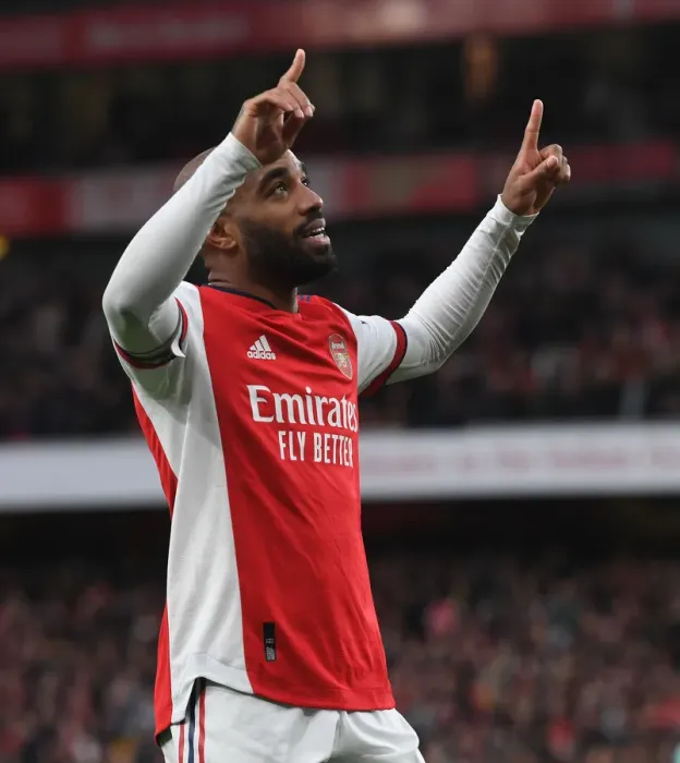 Framed Print : Alexis Lacazette Scores His Second: Arsenal's Victory Over Leicester City in the Premier League 2021-22 Framed Print : Alexis Lacazette Scores His Second: Arsenal's Victory Over Leicester City in the Premier League 2021-22