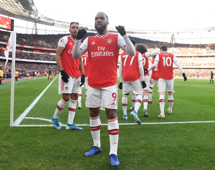 Framed Print : Alexis Lacazette's Goal: Arsenal vs. Chelsea, Premier League 2019-20 Framed Print : Alexis Lacazette's Goal: Arsenal vs. Chelsea, Premier League 2019-20