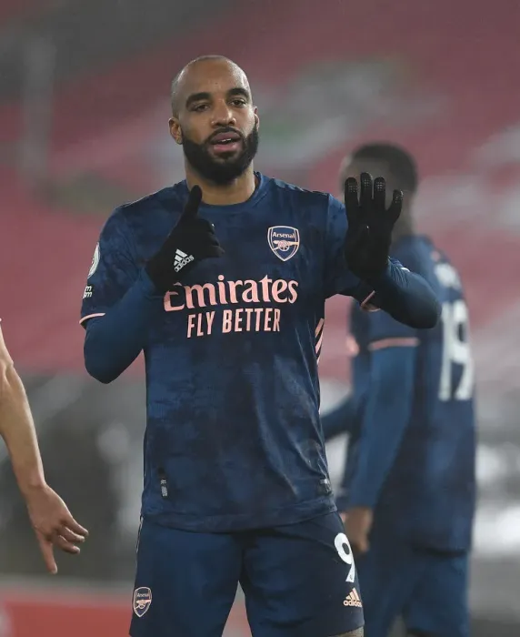 Framed Print : Alexis Lacazette's Hat-Trick: Arsenal's Empty-Stadium Victory Over Southampton (2021)