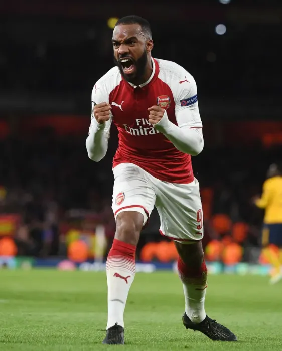 Framed Print : Alexis Lacazette's Thrilling Goal: Arsenal vs Atletico Madrid, UEFA Europa League Semi-Final (2017-18)