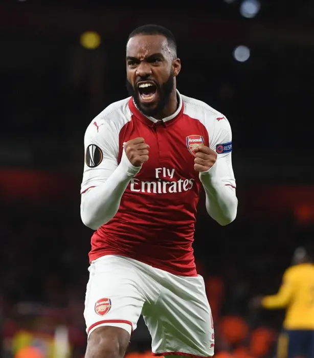 Framed Print : Alexis Lacazette's Thrilling Goal: Arsenal vs Atletico Madrid, UEFA Europa League Semi-Final