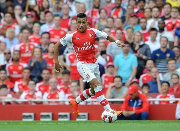Alexis Sanchez: In Action for Arsenal Against Benfica at Emirates Cup 2014