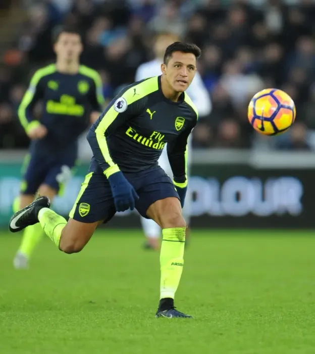 Framed Print : Alexis Sanchez: In Action for Arsenal Against Swansea City, Premier League 2016-17 Framed Print : Alexis Sanchez: In Action for Arsenal Against Swansea City, Premier League 2016-17