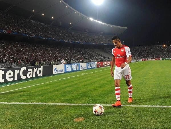 Alexis Sanchez in Action: Arsenal vs. Besiktas, UEFA Champions League Qualifier (2014)
