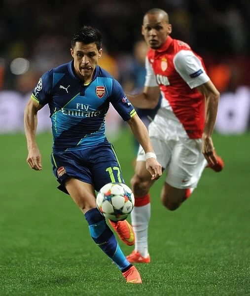 Alexis Sanchez in Action: Arsenal vs. AS Monaco, UEFA Champions League Round of 16 (March 2015)