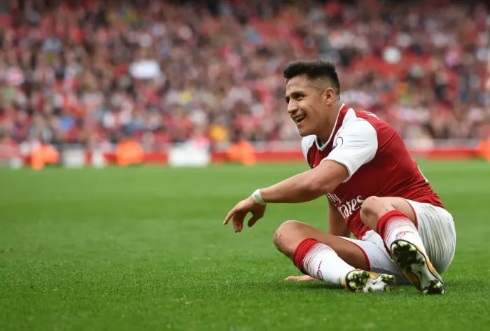 Framed Print : Alexis Sanchez in Action: Arsenal vs Brighton & Hove Albion, Premier League 2017-18