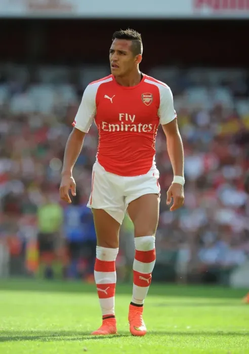 Framed Print : Alexis Sanchez in Action: Arsenal vs AS Monaco, Emirates Cup 2014