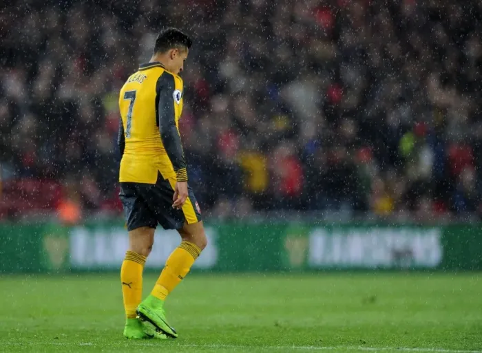 Framed Print : Alexis Sanchez in Action: Middlesbrough vs. Arsenal, Premier League 2016-17 Framed Print : Alexis Sanchez in Action: Middlesbrough vs. Arsenal, Premier League 2016-17
