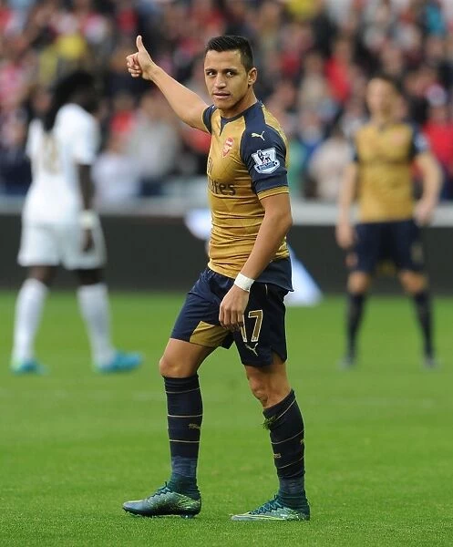 Alexis Sanchez in Action: Swansea City vs. Arsenal, 2015-16 Premier League