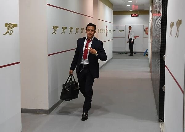 Alexis Sanchez: Arsenal Home Changing Room before Arsenal vs West Bromwich Albion (2017-18)