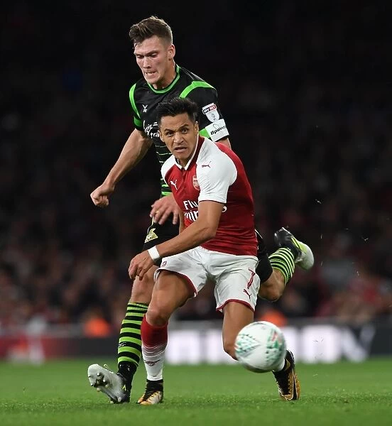 Alexis Sanchez (Arsenal) Joe Wright (Doncaster). Arsenal 1: 0 Doncaster. The Carabao Cup