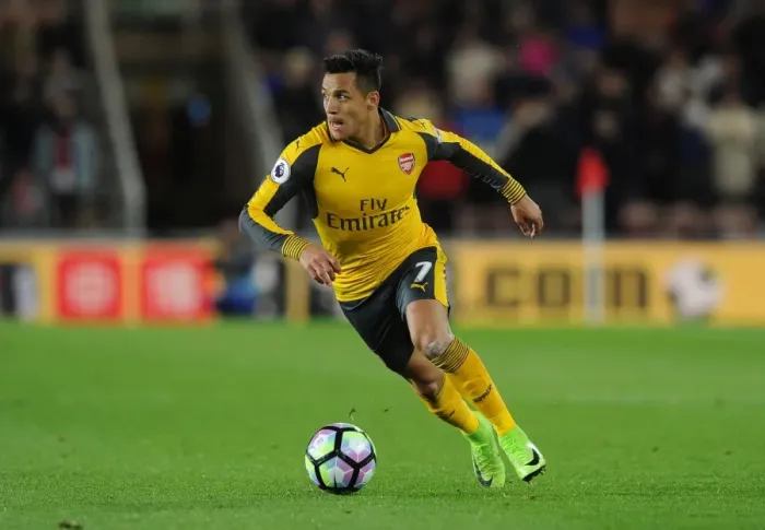 Framed Print : Alexis Sanchez (Arsenal). Middlesbrough 1: 2 Arsenal