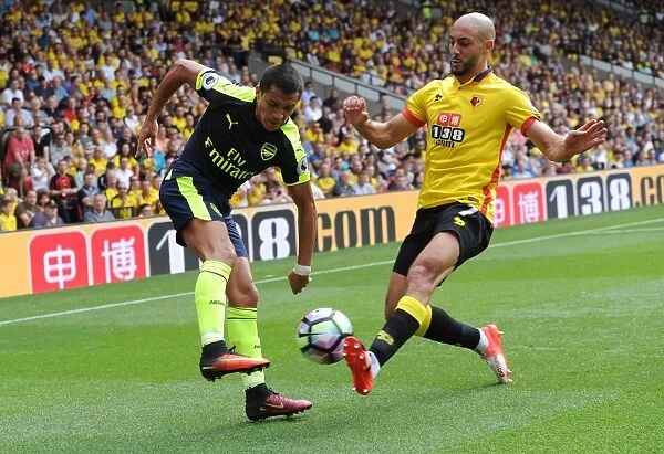 Alexis Sanchez (Arsenal) Nordin Amrabat (Watford). Watford 1:3 Arsenal. Premier League