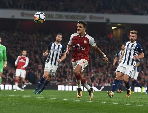 Alexis Sanchez: Arsenal Star in Action Against West Bromwich Albion, Premier League 2017-18