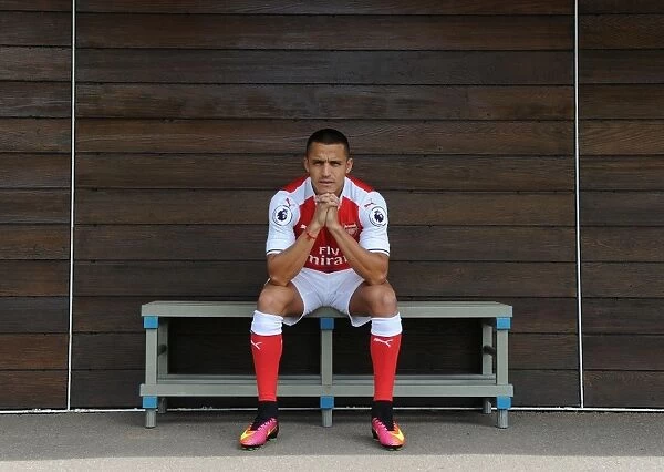 Alexis Sanchez at Arsenal's 2016-17 First Team Photocall