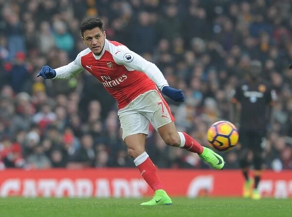 Alexis Sanchez: Arsenal's Star Forward in Action Against Hull City, Premier League 2016-17