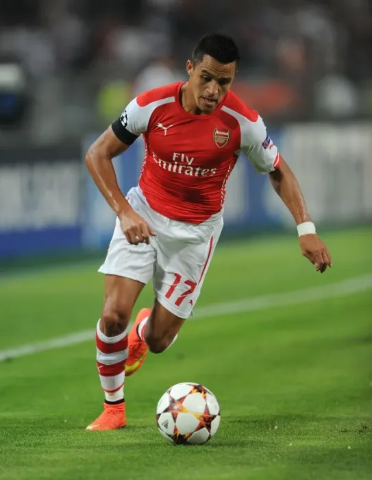Framed Print : Alexis Sanchez Fuels Arsenal's UEFA Champions League Assault against Besiktas, Istanbul 2014