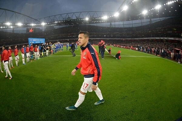 Alexis Sanchez Gears Up for Arsenal vs. Everton (2015 / 16)