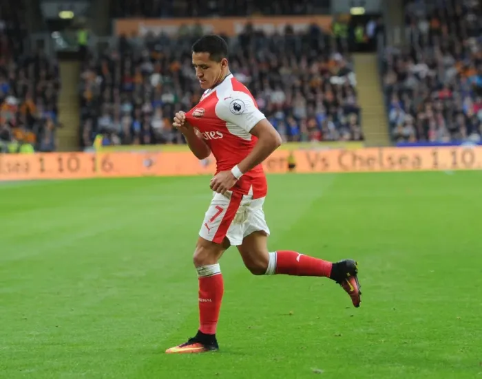 Framed Print : Alexis Sanchez Hat-Trick: Arsenal's Dominance Over Hull City in Premier League (September 17, 2016)