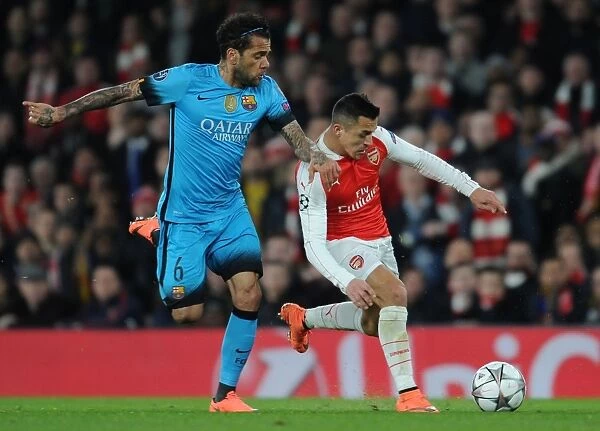 Alexis Sanchez Outsmarts Dani Alves: Arsenal vs. Barcelona Champions League Showdown (2016)