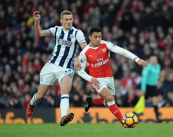 Alexis Sanchez Outsmarts Darren Fletcher: Arsenal vs. West Brom, 2016-17 Premier League