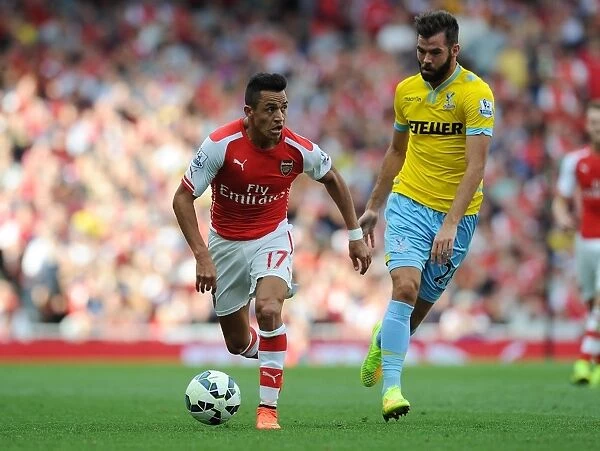 Alexis Sanchez Outsmarts Joe Ledley: Arsenal's Masterclass in Action Against Crystal Palace, 2014