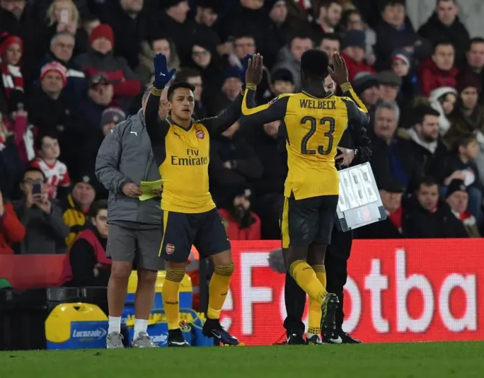 Framed Print : Alexis Sanchez Replaces Injured Danny Welbeck in Arsenal's FA Cup Clash against Southampton Framed Print : Alexis Sanchez Replaces Injured Danny Welbeck in Arsenal's FA Cup Clash against Southampton