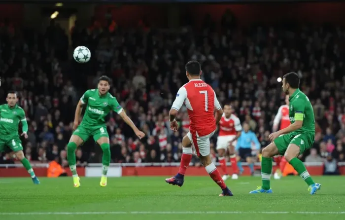 Framed Print : Alexis Sanchez Scores: Arsenal FC vs PFC Ludogorets Razgrad, UEFA Champions League 2016-17 Framed Print : Alexis Sanchez Scores: Arsenal FC vs PFC Ludogorets Razgrad, UEFA Champions League 2016-17