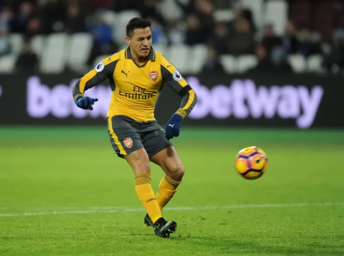 Framed Print : Alexis Sanchez Scores His Fifth: Arsenal's Triumph Over West Ham United in Premier League 2016-17