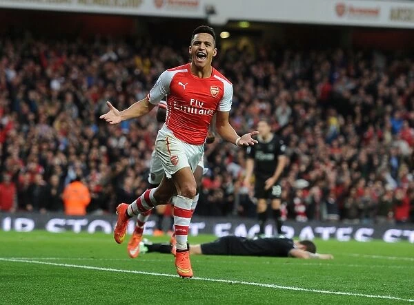 Alexis Sanchez Scores First Arsenal Goal: Arsenal 1-0 Burnley (2014 / 15)