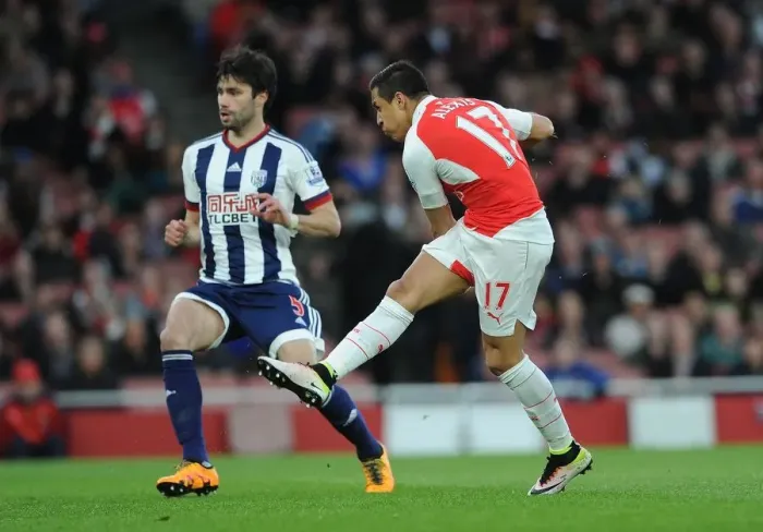 Framed Print : Alexis Sanchez Scores First Goal for Arsenal: Arsenal 1-0 West Bromwich Albion, Premier League 2015-16 Framed Print : Alexis Sanchez Scores First Goal for Arsenal: Arsenal 1-0 West Bromwich Albion, Premier League 2015-16