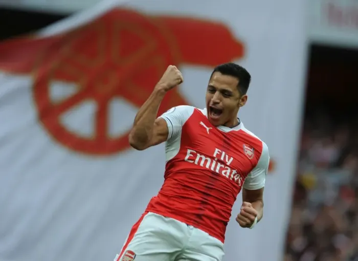 Framed Print : Alexis Sanchez Scores First Goal: Arsenal vs. Chelsea, Premier League 2016-17 Framed Print : Alexis Sanchez Scores First Goal: Arsenal vs. Chelsea, Premier League 2016-17