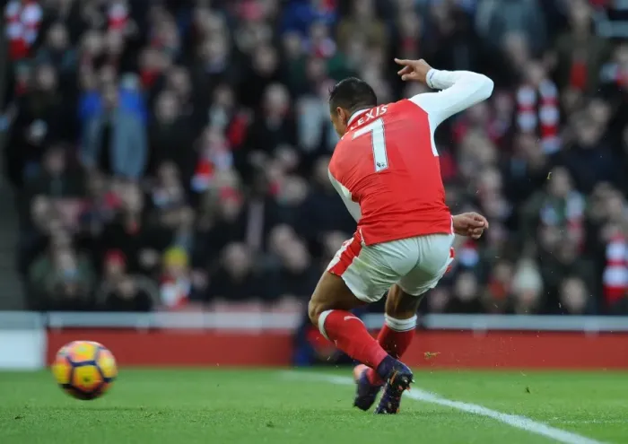 Framed Print : Alexis Sanchez Scores First Goal: Arsenal vs AFC Bournemouth, Premier League 2016 / 17