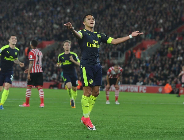 Alexis Sanchez Scores First Goal: Southampton vs. Arsenal, Premier League 2016-17