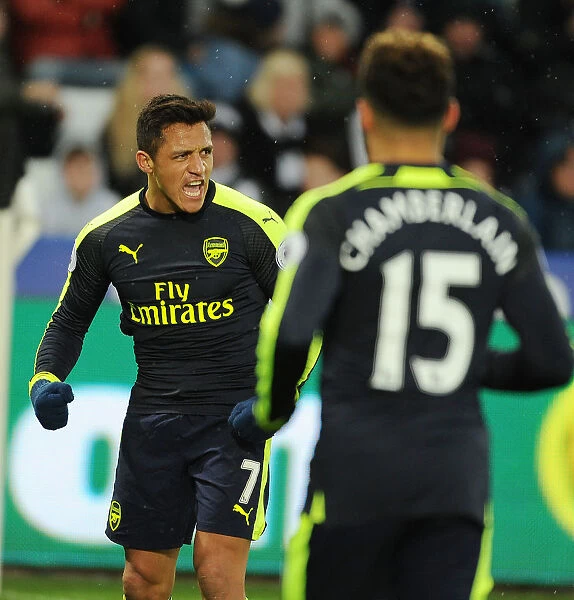 Alexis Sanchez Scores Fourth Goal: Swansea City vs. Arsenal, Premier League 2016-17